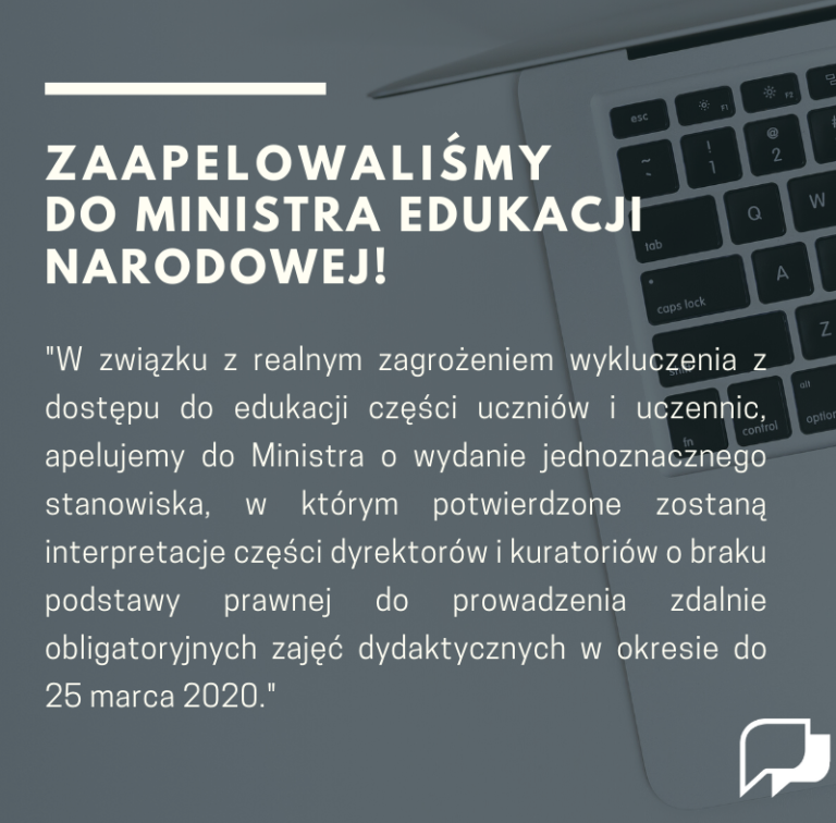 [Stanowisko PROM] Nauczanie zdalne